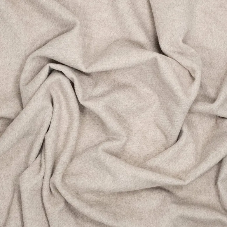 Mantelstof beige/grijs  - Fibre Mood